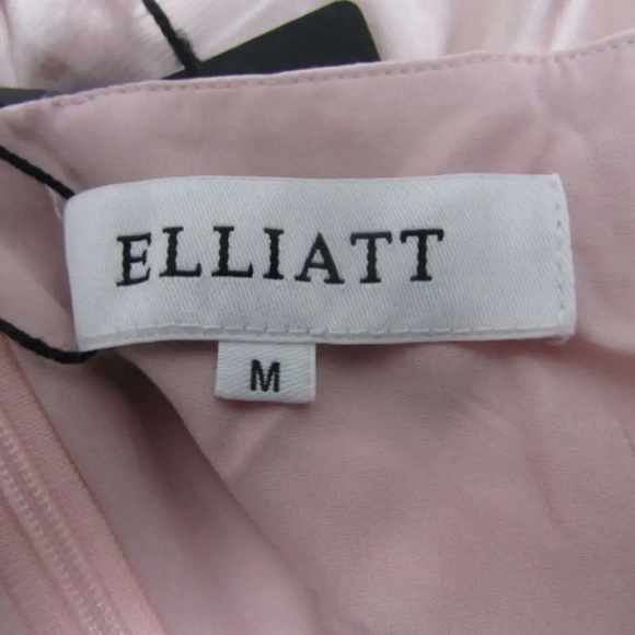 ELLIATT Begonia Cross Front Satin Maxi Dress High Slit Blush Pink Medium NWT - Picture 13 of 14